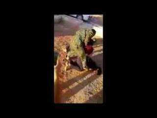 سوريا ... مقطع مصور يوثق اعتداء أحد عناصر قوات سوريا الديمقراطية على شابين وامرأة